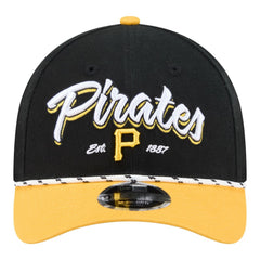 Pittsburgh Pirates Team Loyal 9FORTY M-Crown Adjustable Hat - Black/Gold | New Era
