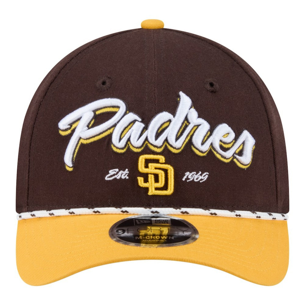 San Diego Padres Team Loyal 9FORTY M-Crown Adjustable Hat - Brown/Gold | New Era