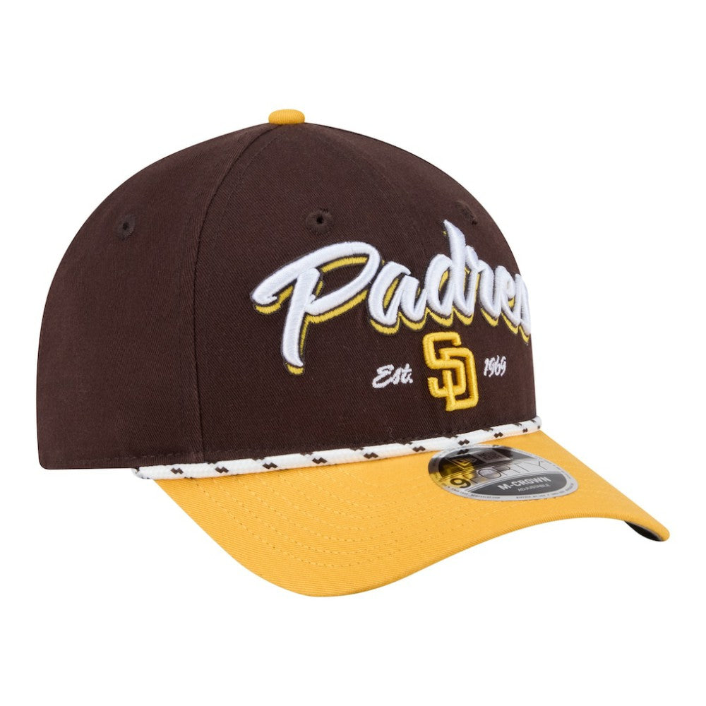 San Diego Padres Team Loyal 9FORTY M-Crown Adjustable Hat - Brown/Gold | New Era