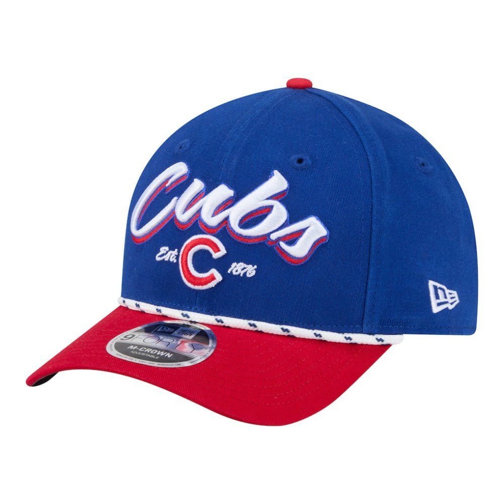 Chicago Cubs Team Loyal 9FORTY M-Crown Adjustable Hat - Royal/Red | New Era