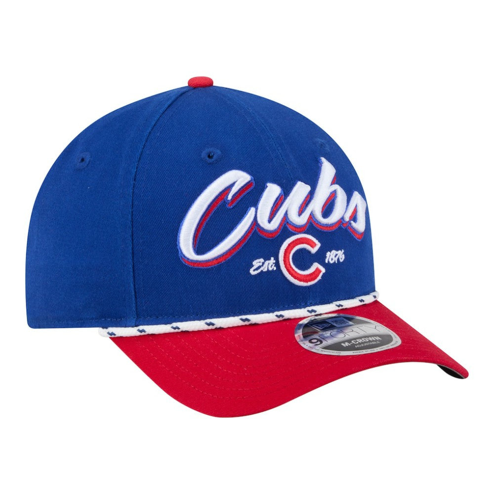 Chicago Cubs Team Loyal 9FORTY M-Crown Adjustable Hat - Royal/Red | New Era