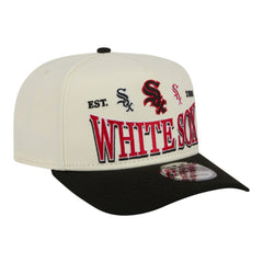 Chicago White Sox Throwback Tri-Hit A-Frame 9FIFTY Adjustable Hat - Cream | New Era