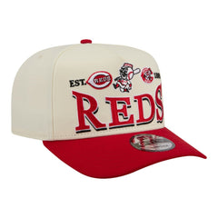 Cincinnati Reds Throwback Tri-Hit A-Frame 9FIFTY Adjustable Hat - Cream | New Era