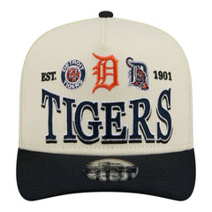 Detroit Tigers Throwback Tri-Hit A-Frame 9FIFTY Adjustable Hat - Cream | New Era