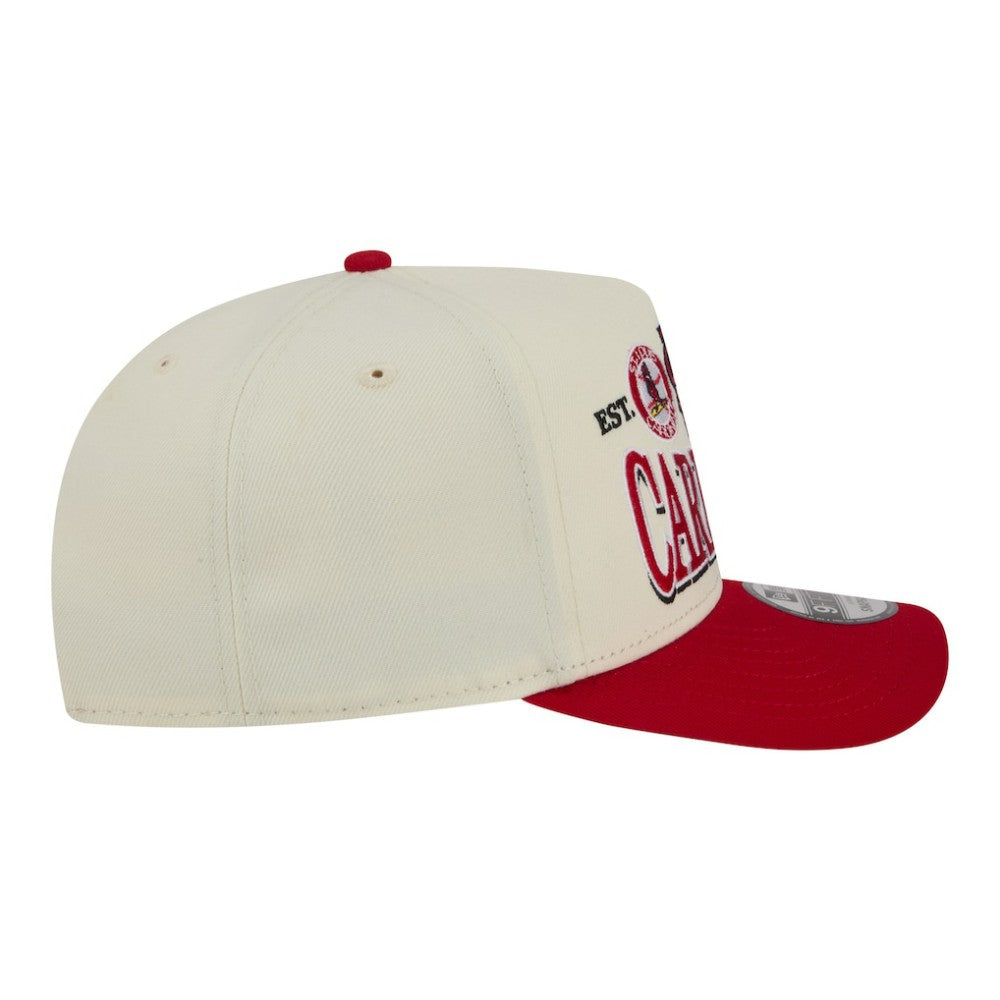St. Louis Cardinals Throwback Tri-Hit A-Frame 9FIFTY Adjustable Hat - Cream | New Era