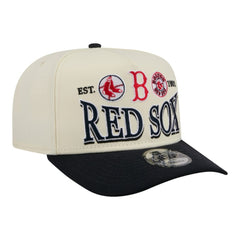 Boston Red Sox Throwback Tri-Hit A-Frame 9FIFTY Adjustable Hat - Cream | New Era