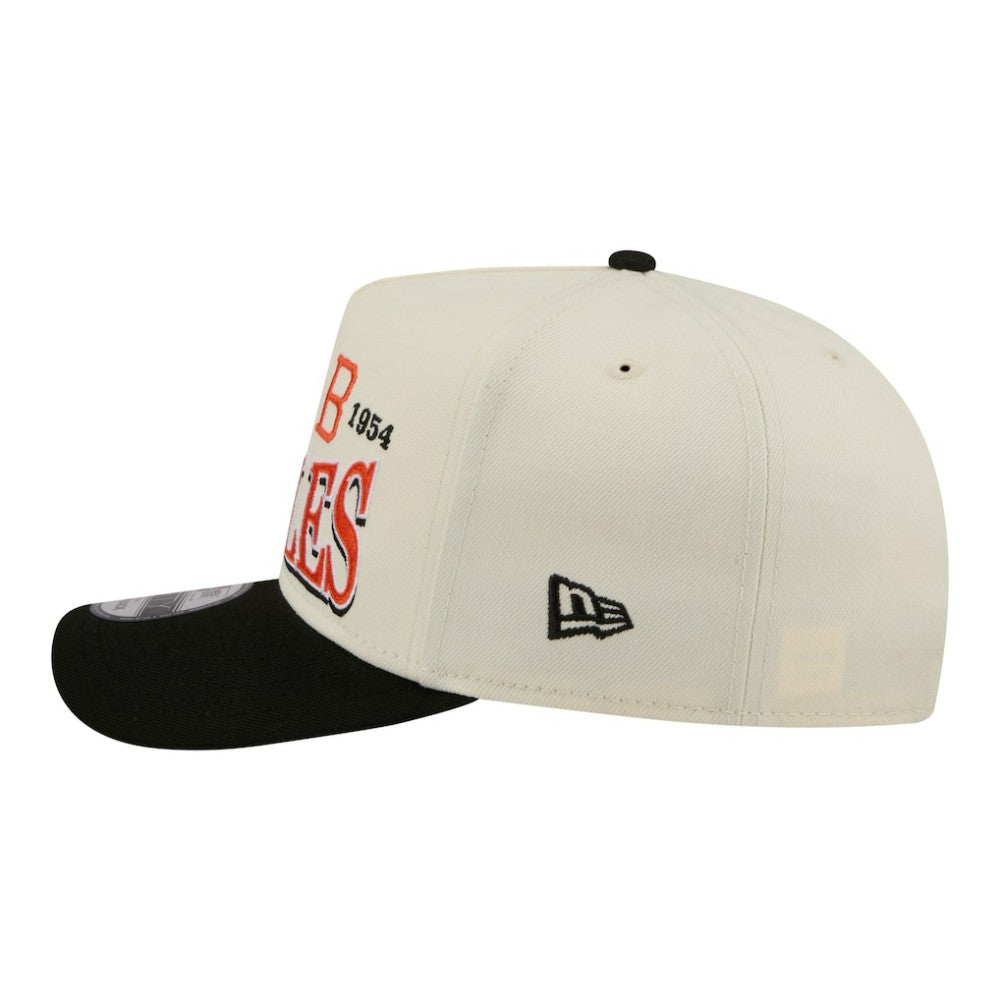 Baltimore Orioles Throwback Tri-Hit A-Frame 9FIFTY Adjustable Hat - Cream | New Era