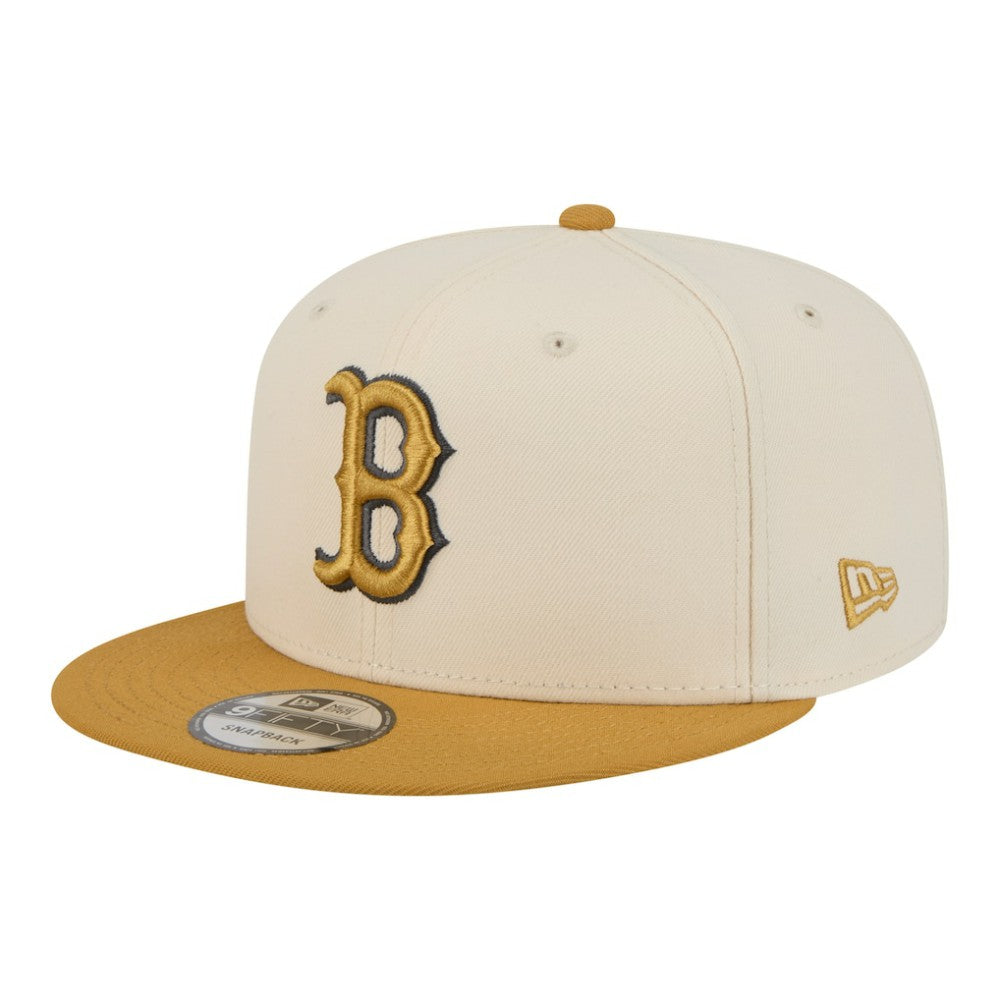Boston Red Sox Two-Tone Color Pack 9FIFTY Snapback Hat - Light Beige/Khaki | New Era