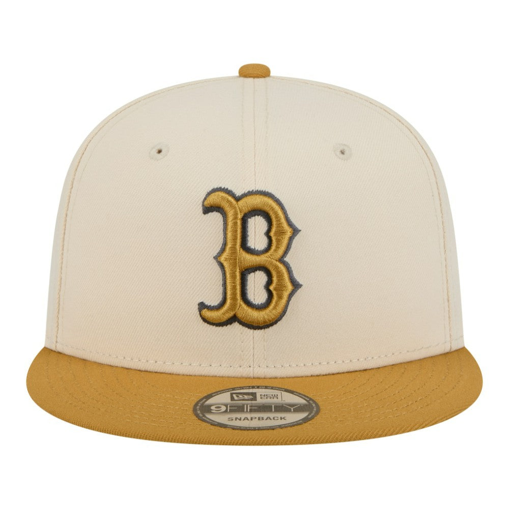 Boston Red Sox Two-Tone Color Pack 9FIFTY Snapback Hat - Light Beige/Khaki | New Era