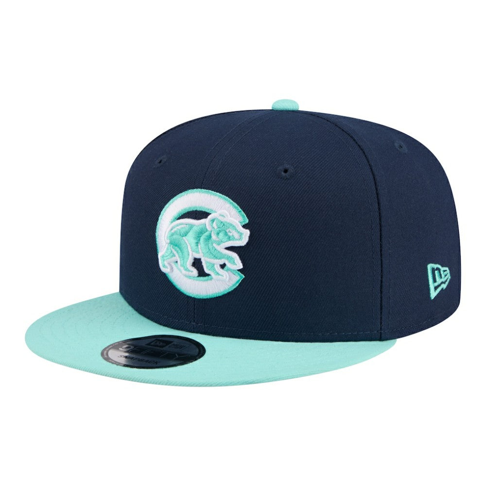 Chicago Cubs 2-Tone Color Pack 9FIFTY Snapback Hat - Navy/Turquoise | New Era