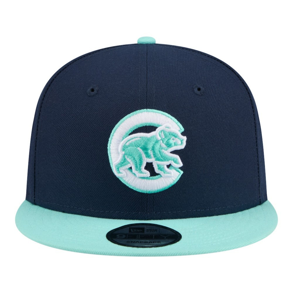 Chicago Cubs 2-Tone Color Pack 9FIFTY Snapback Hat - Navy/Turquoise | New Era