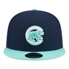 Chicago Cubs 2-Tone Color Pack 9FIFTY Snapback Hat - Navy/Turquoise | New Era