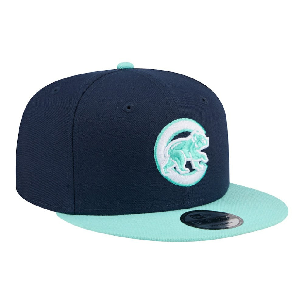Chicago Cubs 2-Tone Color Pack 9FIFTY Snapback Hat - Navy/Turquoise | New Era