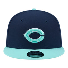 Cincinnati Reds 2-Tone Color Pack 9FIFTY Snapback Hat - Navy/Turquoise | New Era