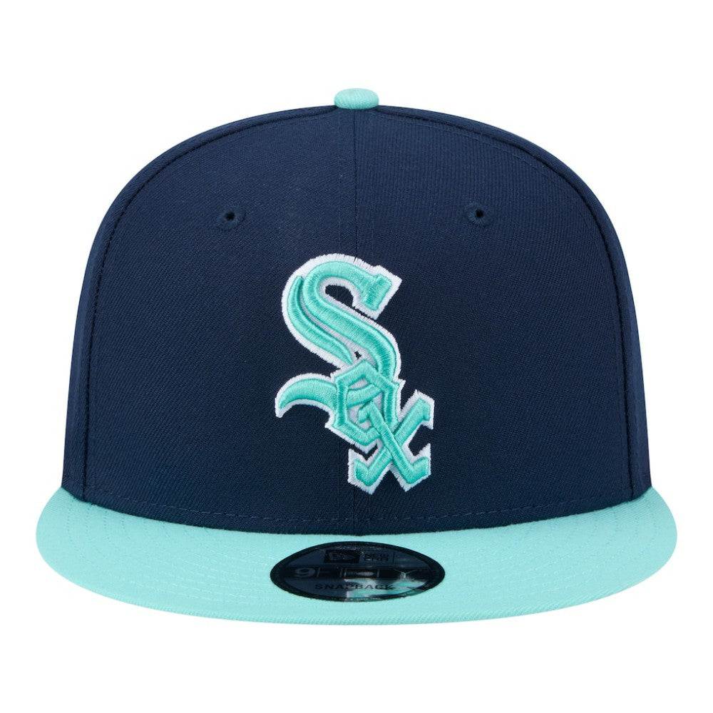 Chicago White Sox Two-Tone Color Pack 9FIFTY Snapback Hat - Navy/Turquoise | New Era