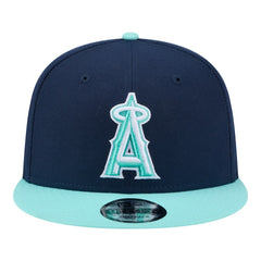 Los Angeles Angels Two-Tone Color Pack 9FIFTY Snapback Hat - Navy/Turquoise | New Era