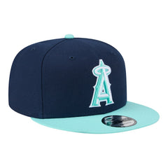 Los Angeles Angels Two-Tone Color Pack 9FIFTY Snapback Hat - Navy/Turquoise | New Era
