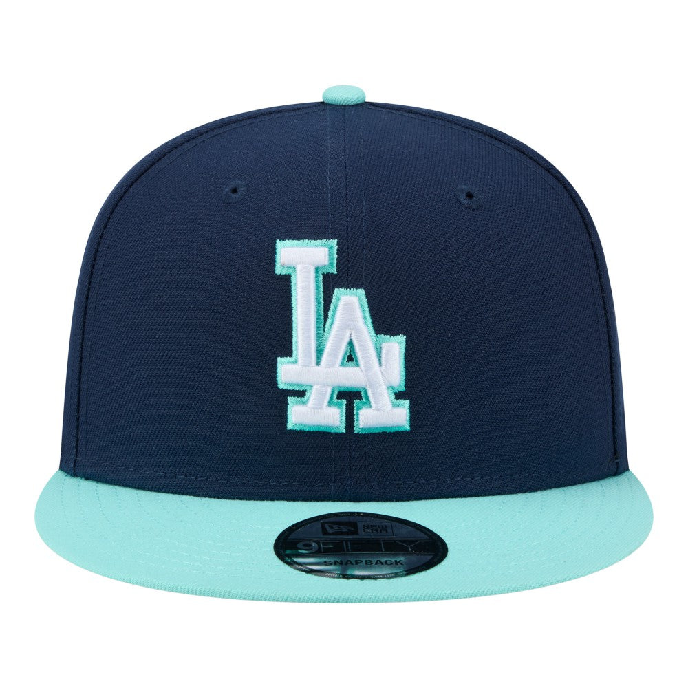 Los Angeles Dodgers 2-Tone Color Pack 9FIFTY Snapback Hat - Navy/Turquoise | New Era