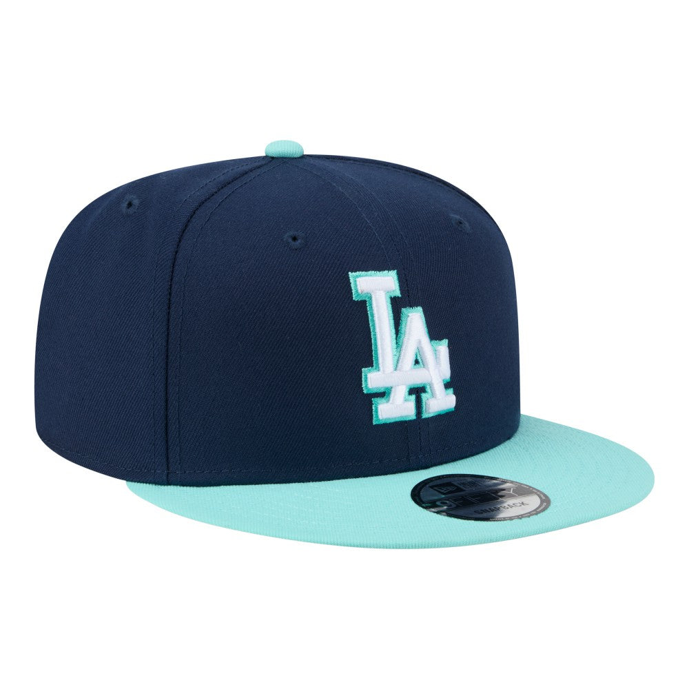 Los Angeles Dodgers 2-Tone Color Pack 9FIFTY Snapback Hat - Navy/Turquoise | New Era