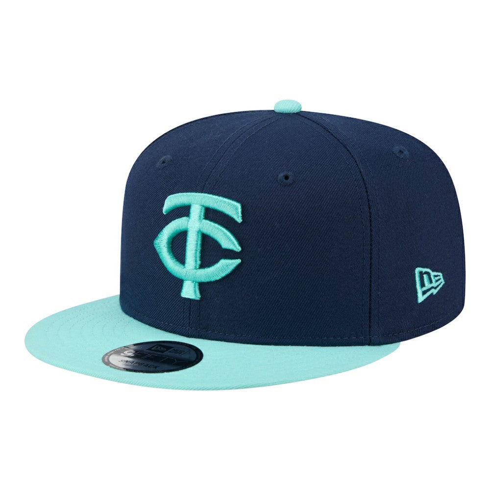 Minnesota Twins Two-Tone Color Pack 9FIFTY Snapback Hat - Navy/Turquoise | New Era