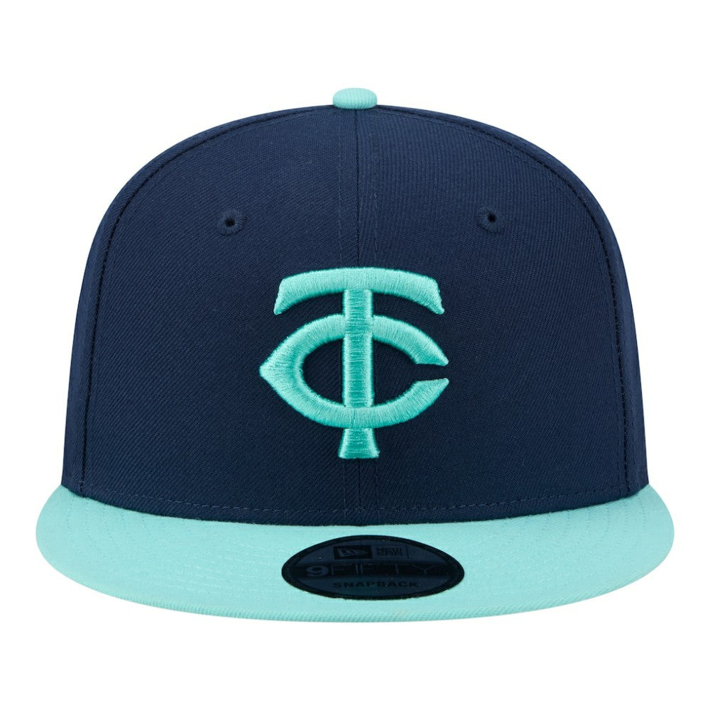 Minnesota Twins Two-Tone Color Pack 9FIFTY Snapback Hat - Navy/Turquoise | New Era