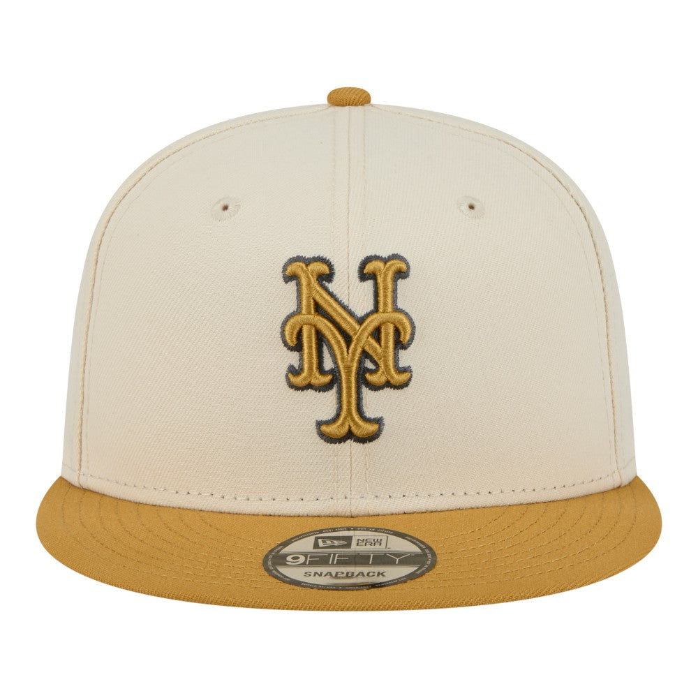 New York Mets Two-Tone Color Pack 9FIFTY Snapback Hat - Light Beige/Khaki | New Era