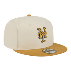 New York Mets Two-Tone Color Pack 9FIFTY Snapback Hat - Light Beige/Khaki | New Era