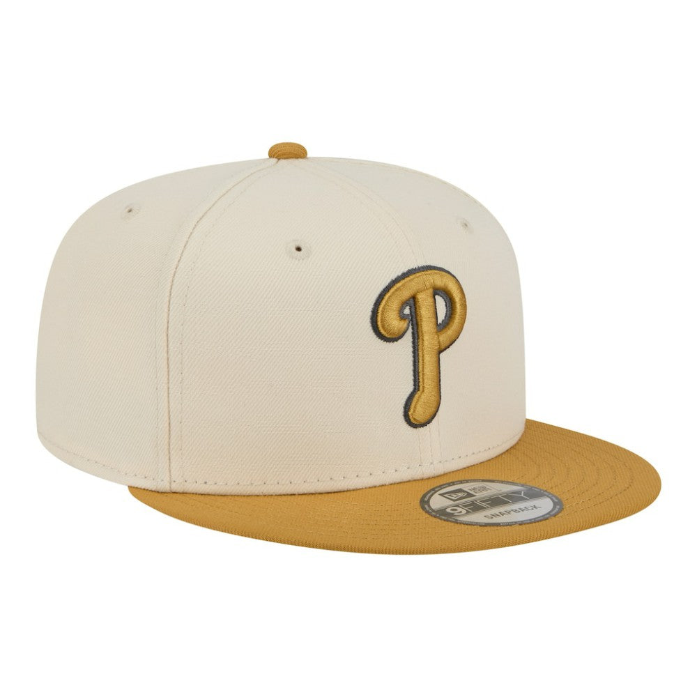 Philadelphia Phillies Two-Tone Color Pack 9FIFTY Snapback Hat - Light Beige/Khaki | New Era