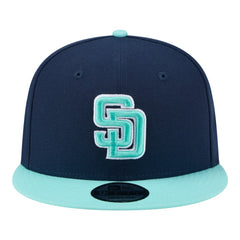 San Diego Padres 2-Tone Color Pack 9FIFTY Snapback Hat - Navy/Turquoise | New Era