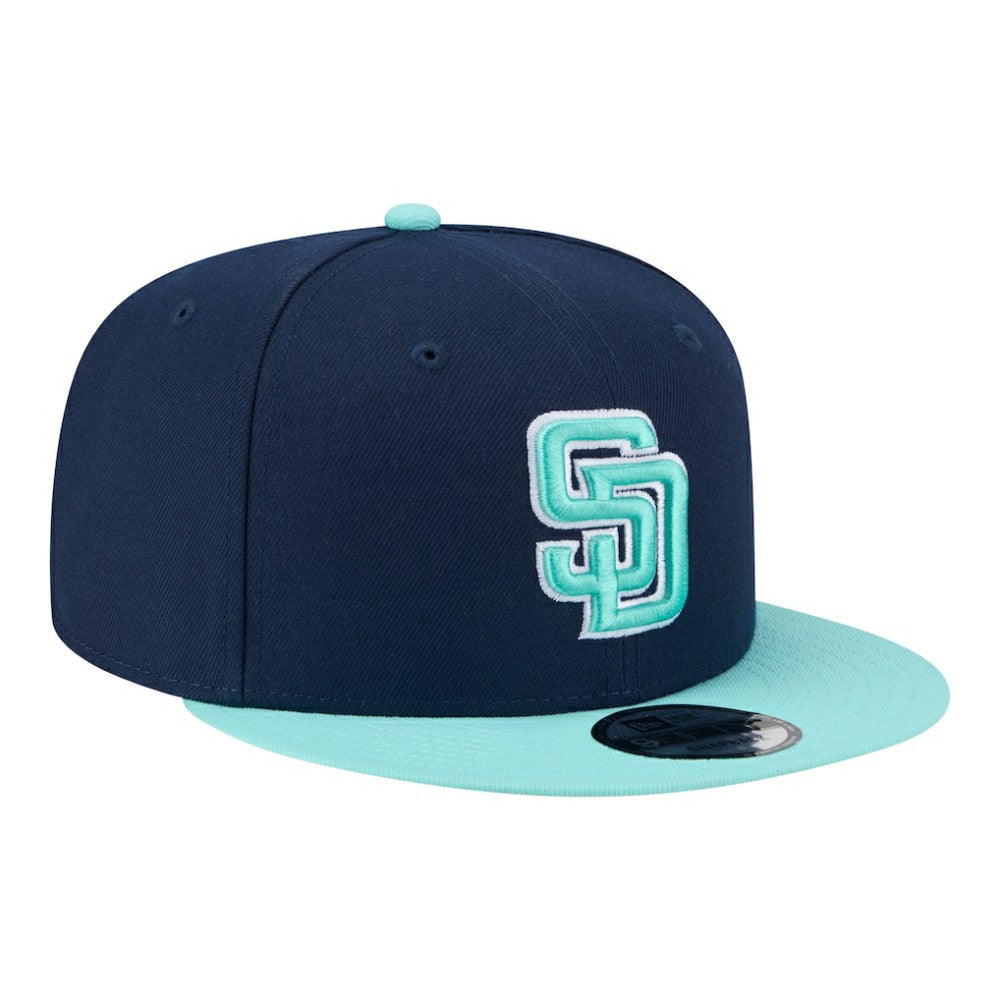 San Diego Padres 2-Tone Color Pack 9FIFTY Snapback Hat - Navy/Turquoise | New Era