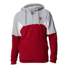 Minnesota Twins Men's Lodge Fleece Quarter-Zip Hoodie - Red | Columbia