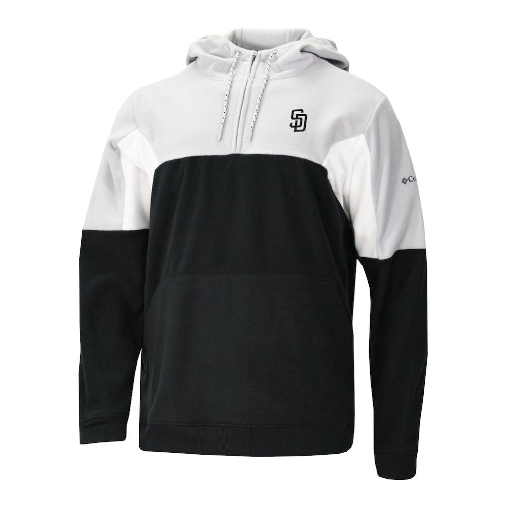 San Diego Padres Men's Lodge Fleece Quarter-Zip Hoodie - Black | Columbia