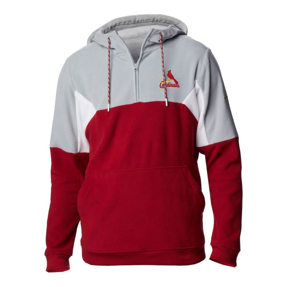 St. Louis Cardinals Men's Lodge Fleece Quarter-Zip Hoodie - Red | Columbia