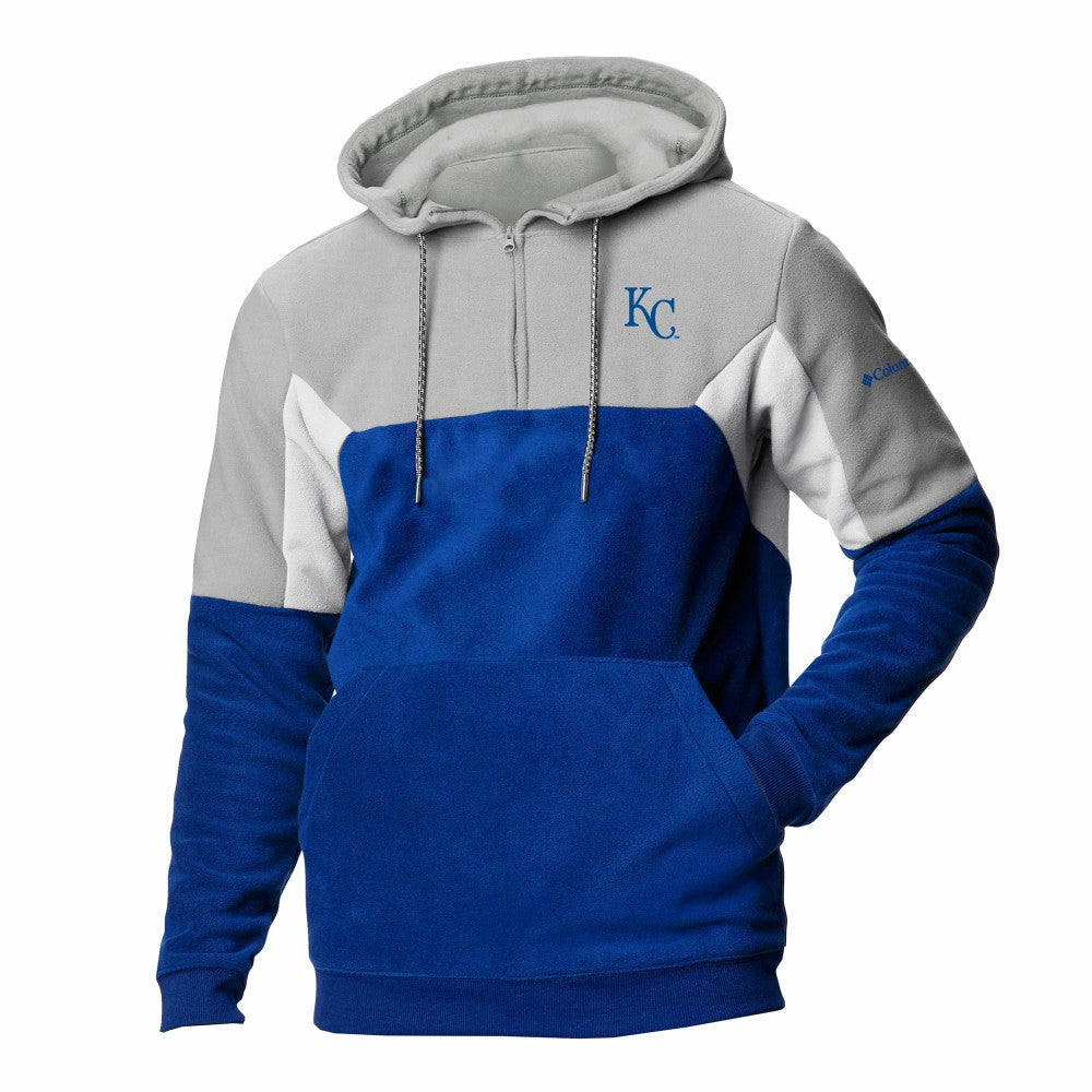 Kansas City Royals Men's Lodge Fleece Quarter-Zip Hoodie - Royal | Columbia