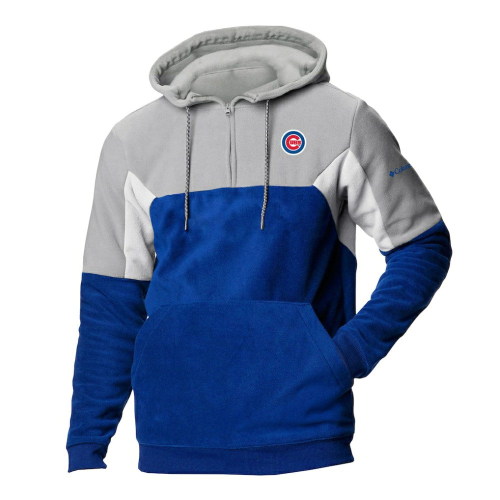 Chicago Cubs Men's Lodge Fleece Quarter-Zip Hoodie - Royal | Columbia