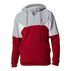 Cleveland Guardians Men's Lodge Fleece Quarter-Zip Hoodie - Red | Columbia