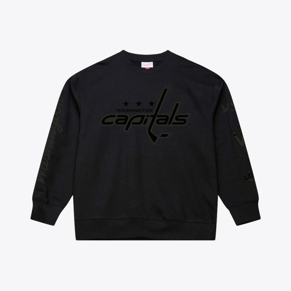 Washington Capitals Mitchell & Ness Phantom Fleece Crew Neck Sweatshirt