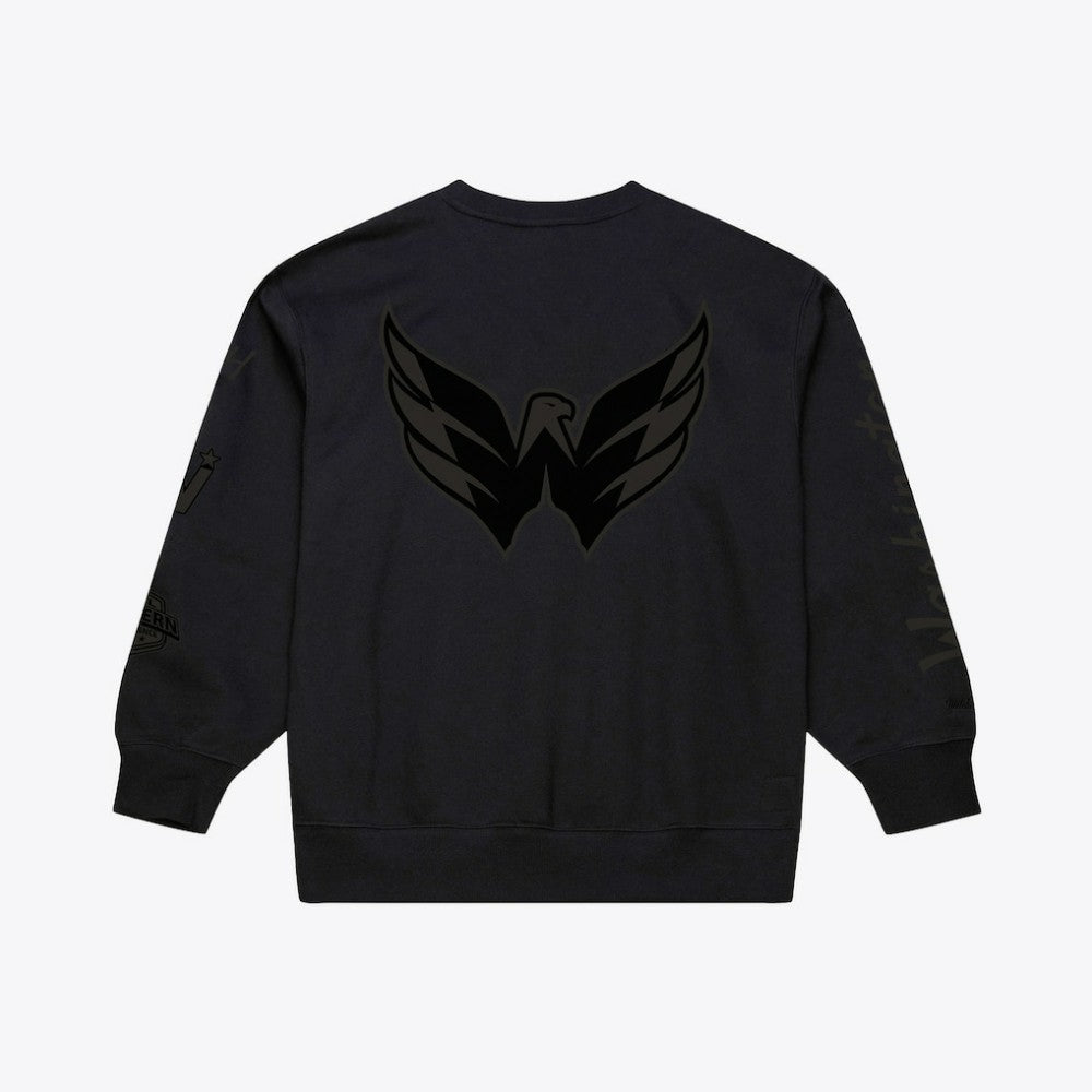 Washington Capitals Mitchell & Ness Phantom Fleece Crew Neck Sweatshirt
