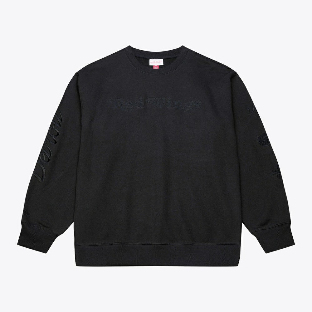 Detroit Red Wings Mitchell & Ness Phantom Fleece Crew Neck Sweatshirt