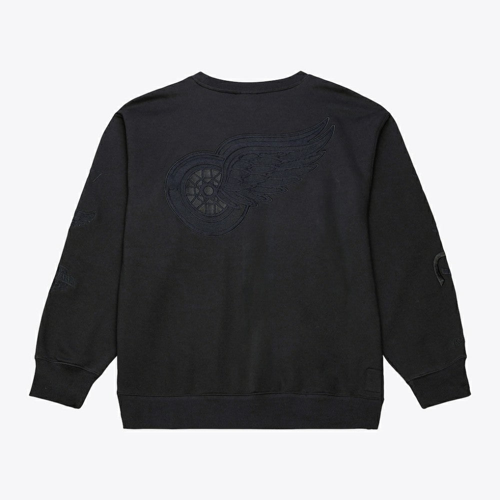 Detroit Red Wings Mitchell & Ness Phantom Fleece Crew Neck Sweatshirt