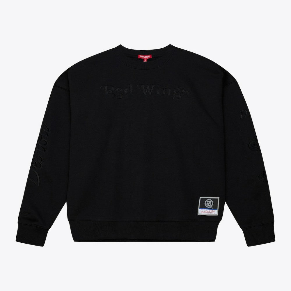 Detroit Red Wings Mitchell & Ness Unisex Phantom Fleece Crew Neck Sweatshirt