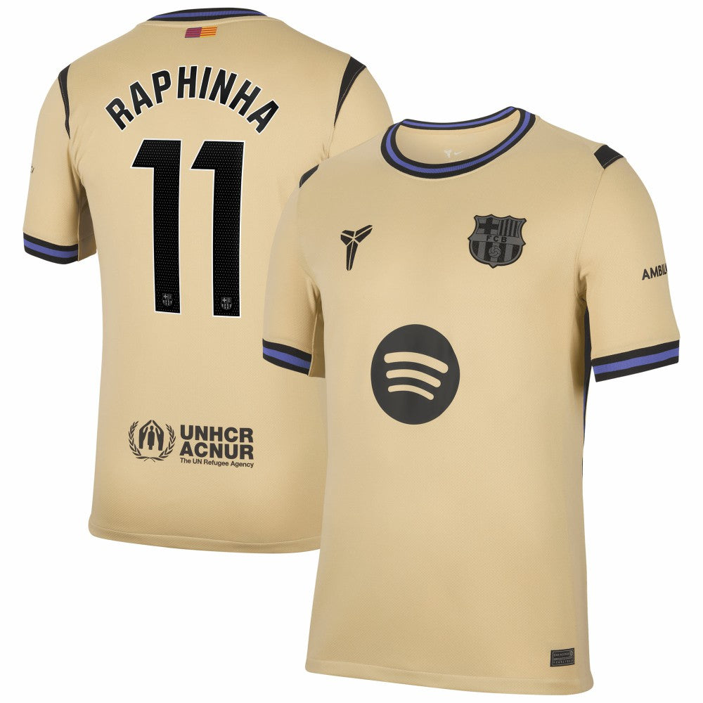 Raphinha Barcelona 2025/26 Away Stadium Replica Jersey / Soccer For sale