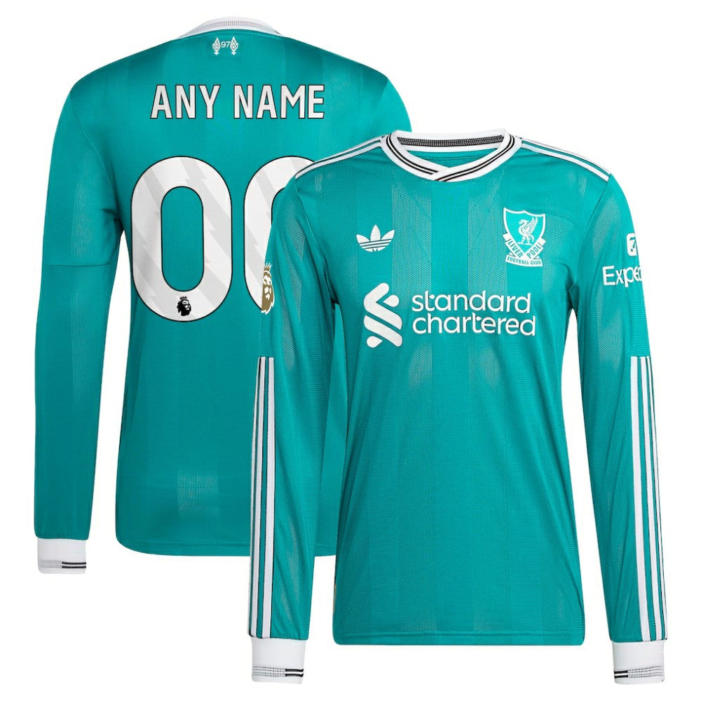 Liverpool 2025/26 Third Long Sleeve Custom Jersey / Soccer Sale