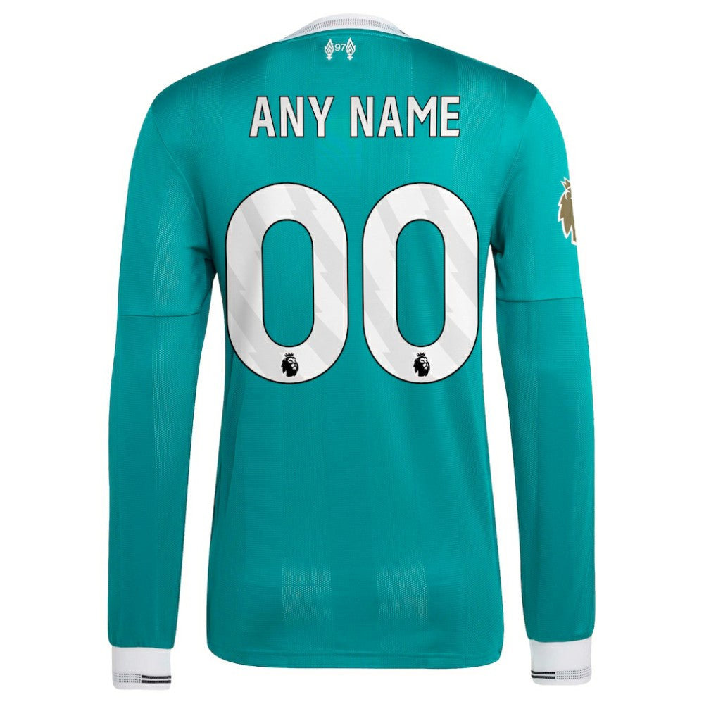 Liverpool 2025/26 Third Long Sleeve Custom Jersey / Soccer Sale