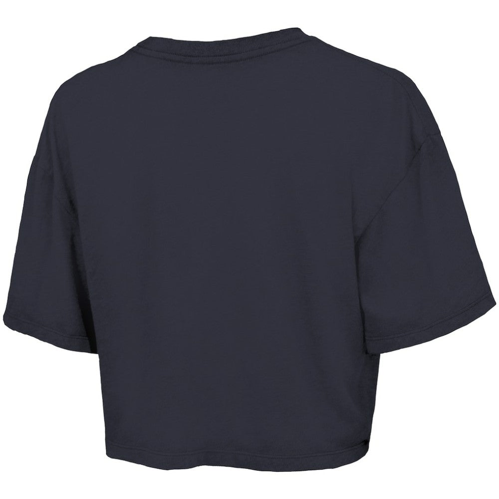Detroit Tigers Majestic Threads Women's Boxy Crop T-Shirt - Navy