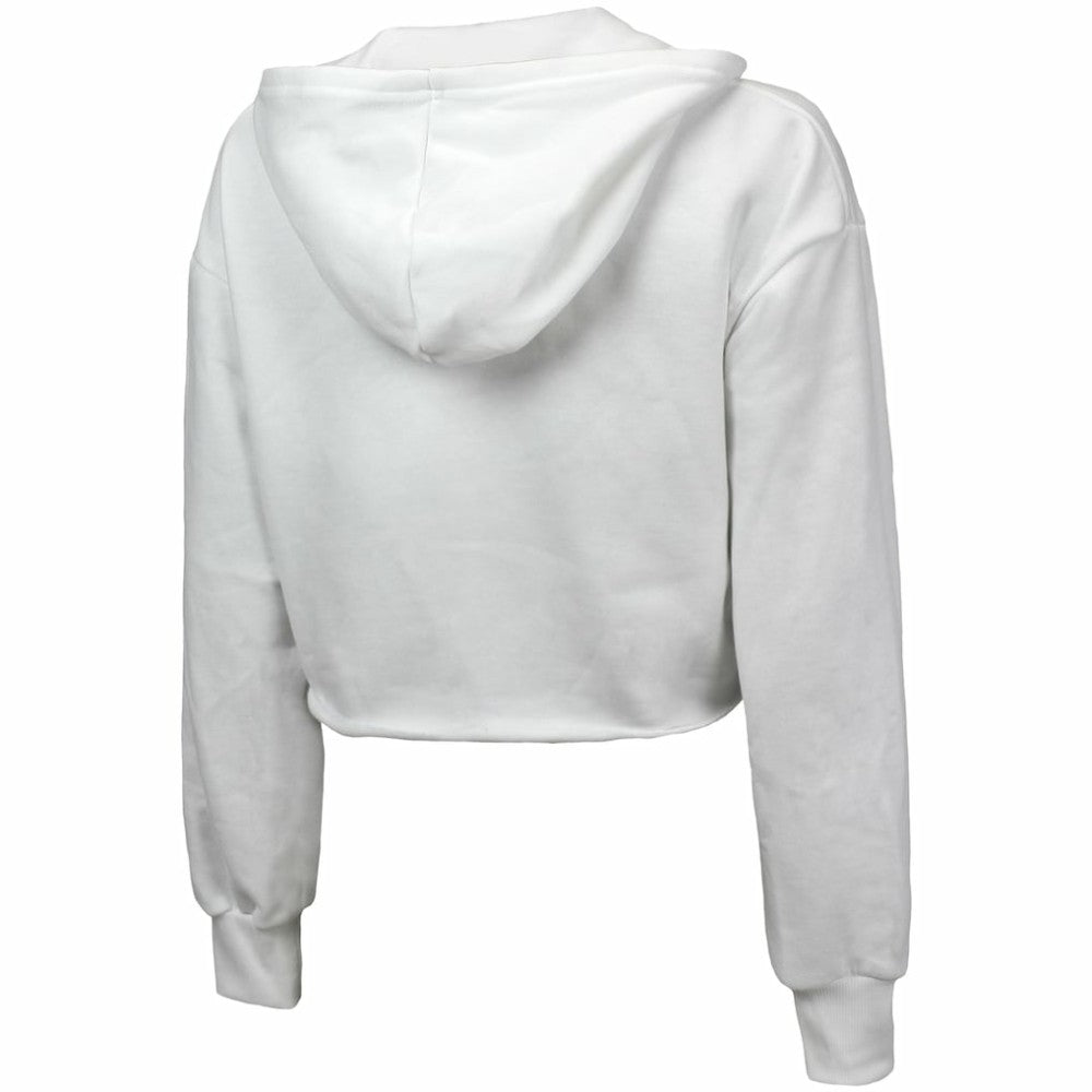 San Diego Padres Majestic Threads Women's Cropped Have A Field Day Tri-Blend Hoodie - White