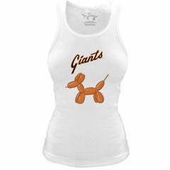 San Francisco Giants Tiny Turnip Women's Fitted Balloon Dog Tri-Blend Tank Top - White