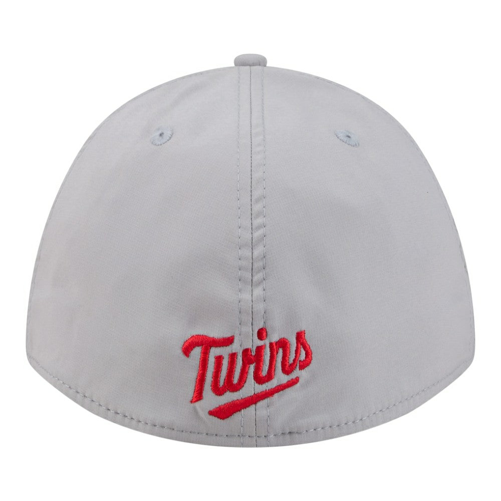 Minnesota Twins Patch 39THIRTY A-Frame M-Crown Perforated Flex Hat - Gray | New Era