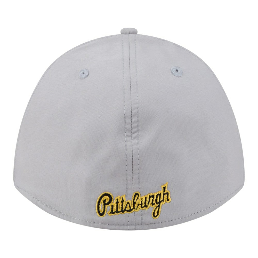 Pittsburgh Pirates Patch 39THIRTY A-Frame M-Crown Perforated Flex Hat - Gray | New Era