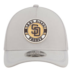 San Diego Padres Patch 39THIRTY A-Frame M-Crown Perforated Flex Hat - Gray | New Era